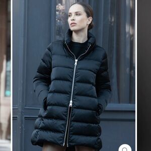 Elegant Black Puffer Coat for Women